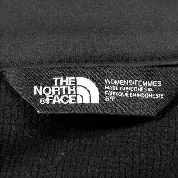 The North Face Womens Small Black Softshell Full Zip Vest Windproof Logo Jacket - Picture 7 of 8